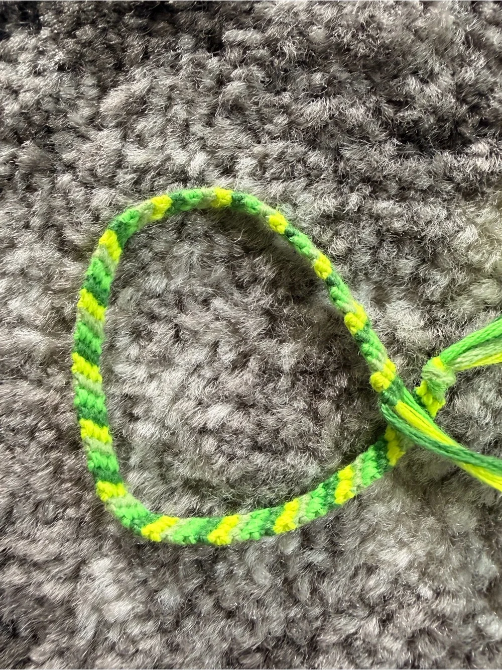 Green & Yellow Braided Friendship Bracelet